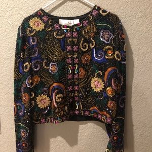 Laurence Kazar Vintage Sequined Jacket